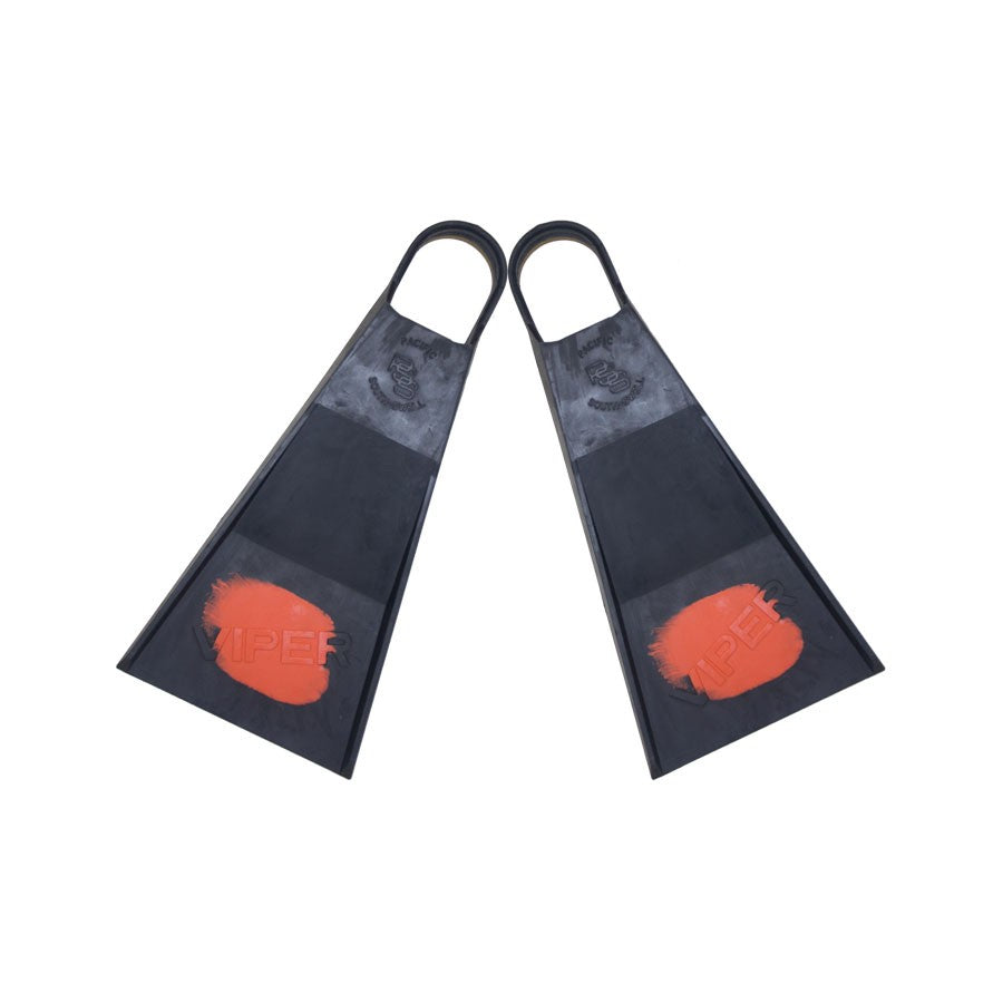 VIPER FINS V5 - Bodyboard /Bbodysurf fins - Black / Orange (Flex)