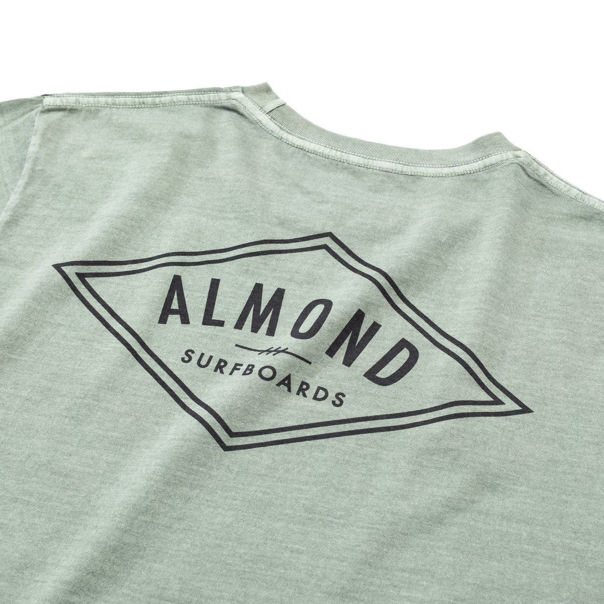 Almond Surfboards - Decades Tee - Sage