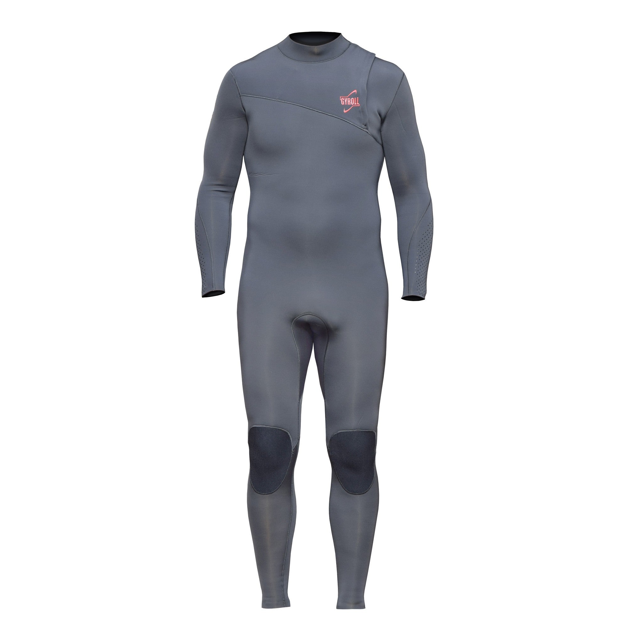 GYROLL - Traje de neopreno Primus sin cremallera de 3/2 mm - Grafito / Rojo