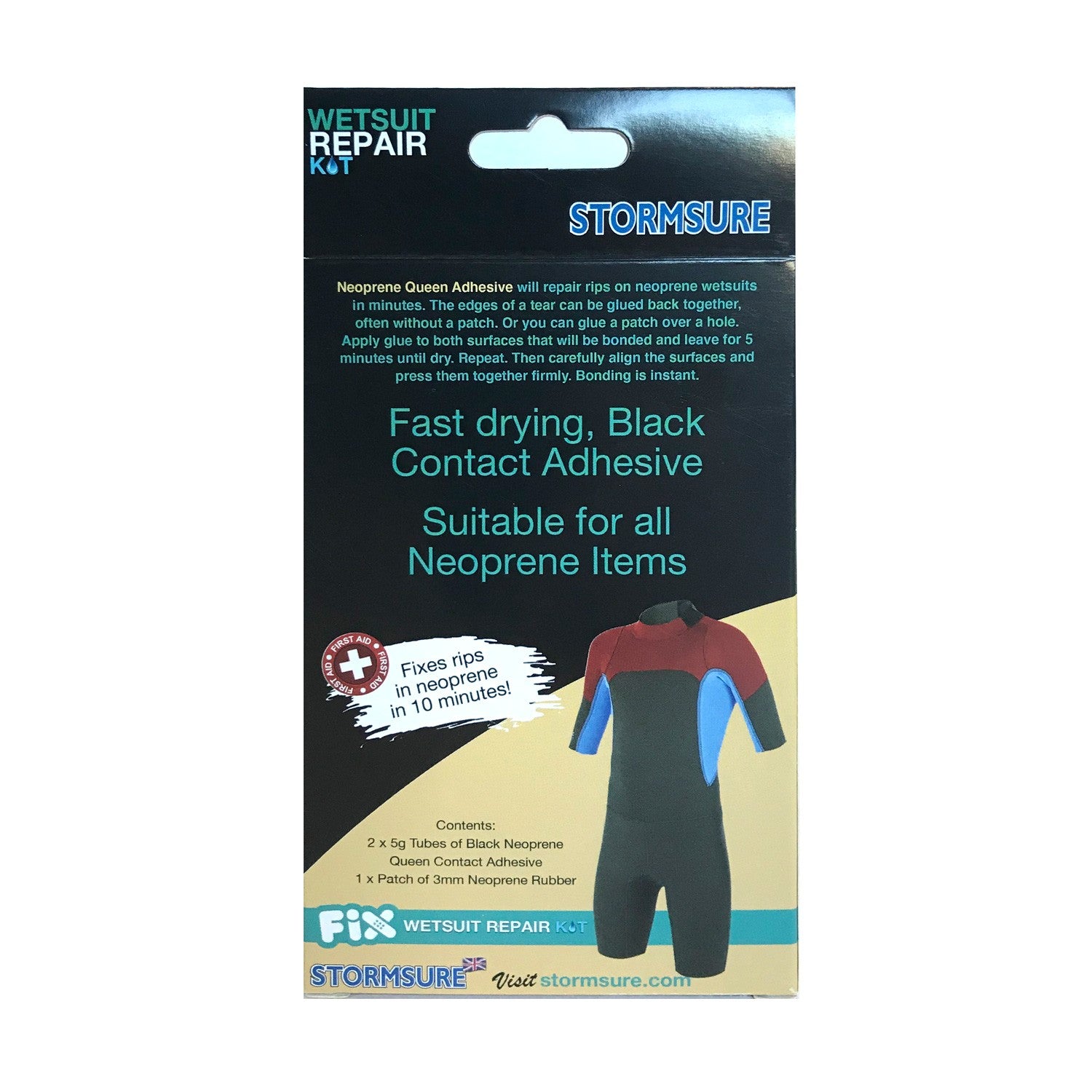 Stormsure - Pegamento Neopreno Queen Negro 2x Tubos