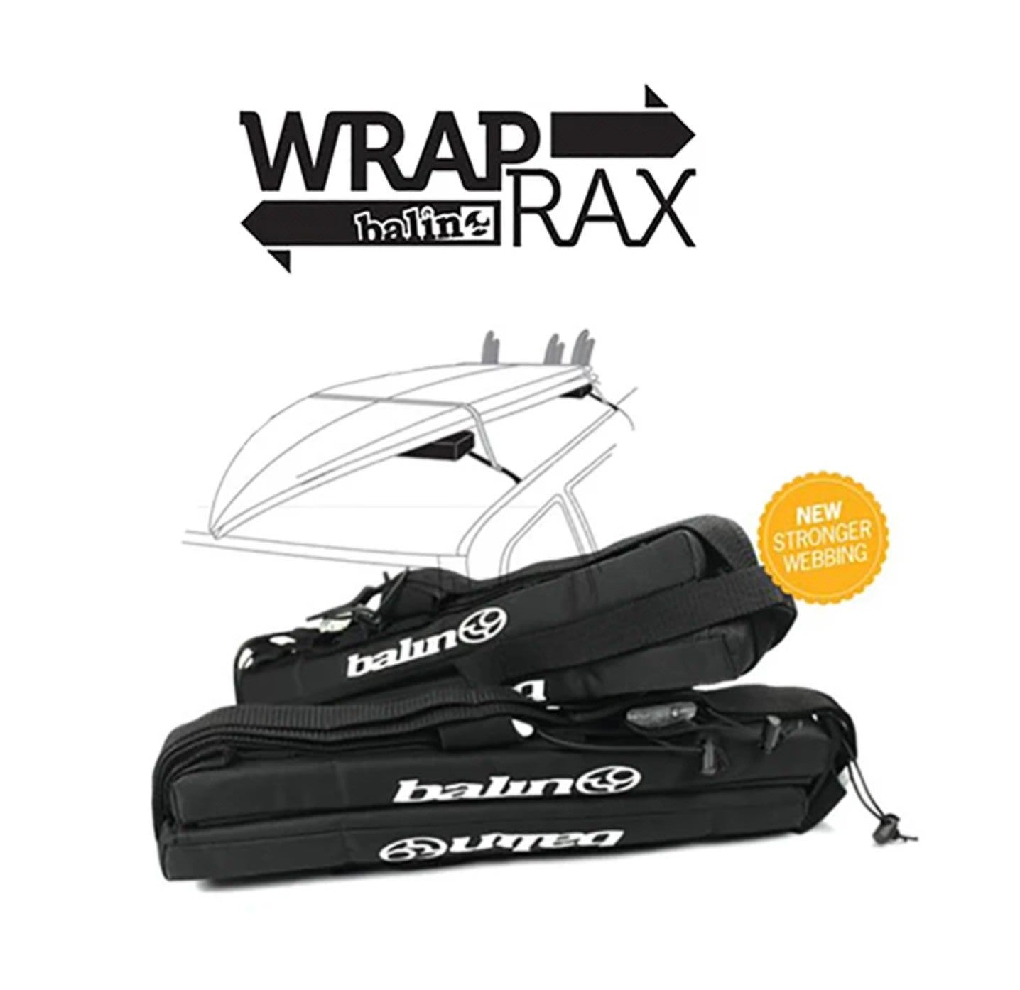 BALIN - Galeries de toit - Wrap Rax Single pour Surf et Longboards (1-3 planches)