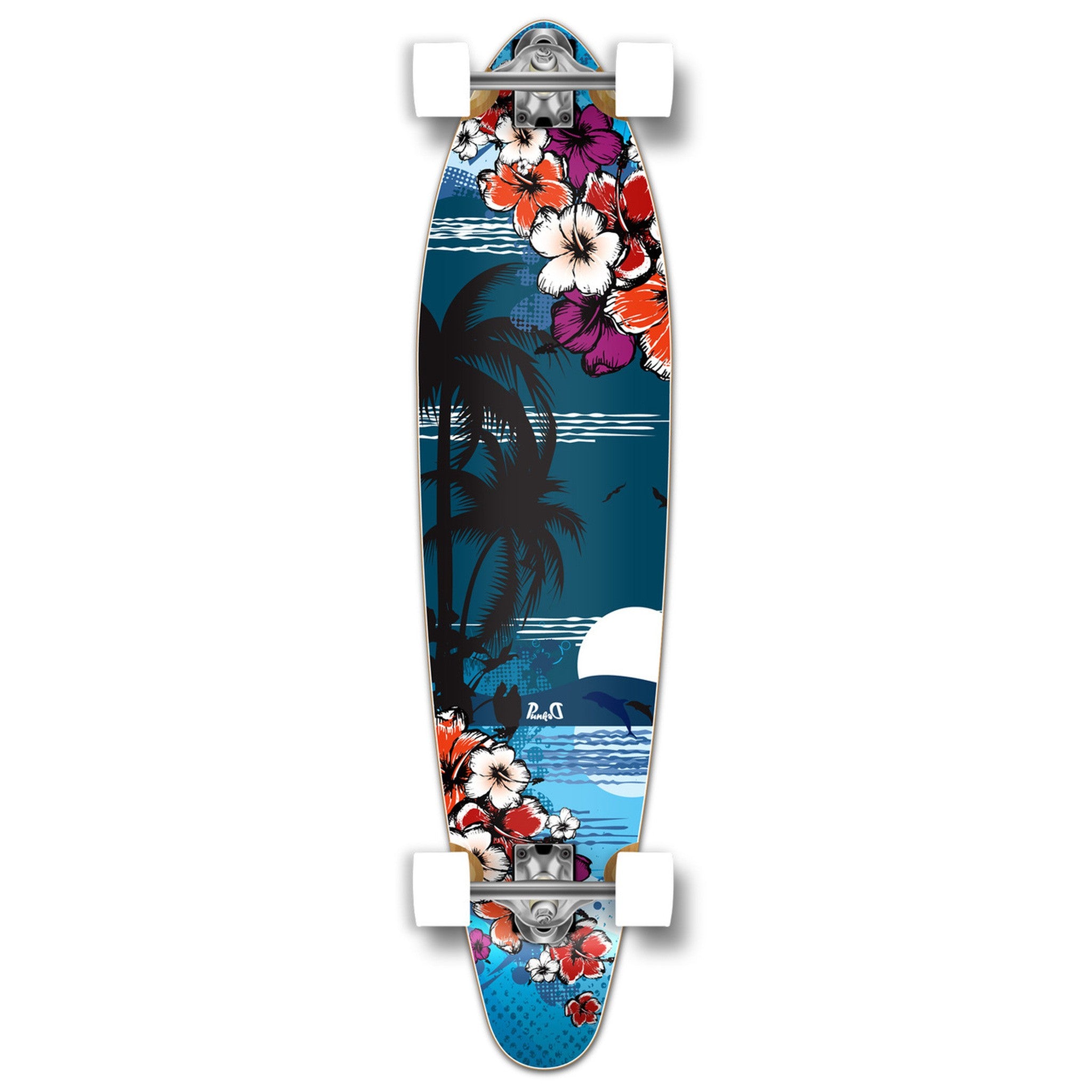 YOCAHER - Tropical Night Kicktail Longboard - Planche Complete