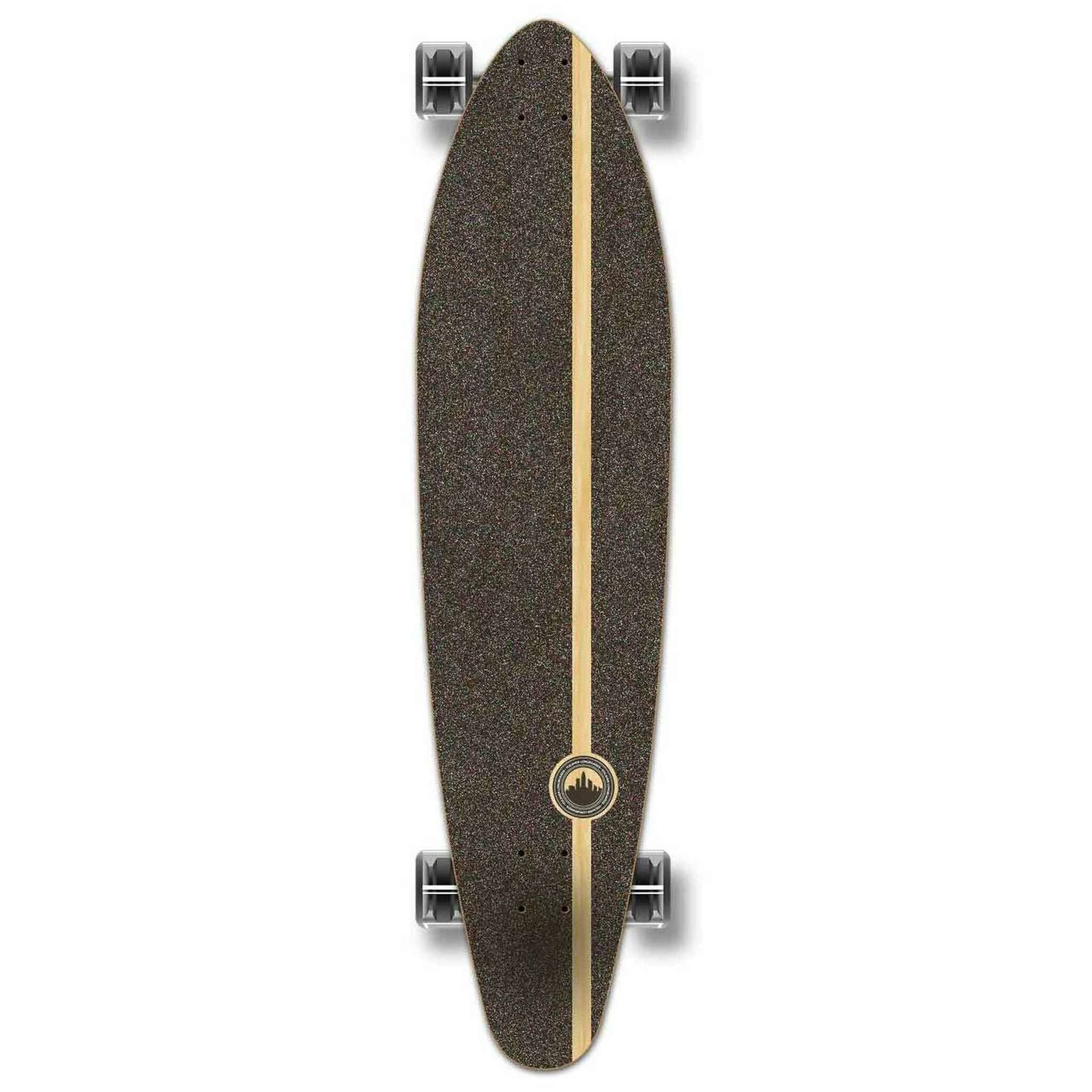 YOCAHER - Checker White Kicktail Longboard - Complete Board