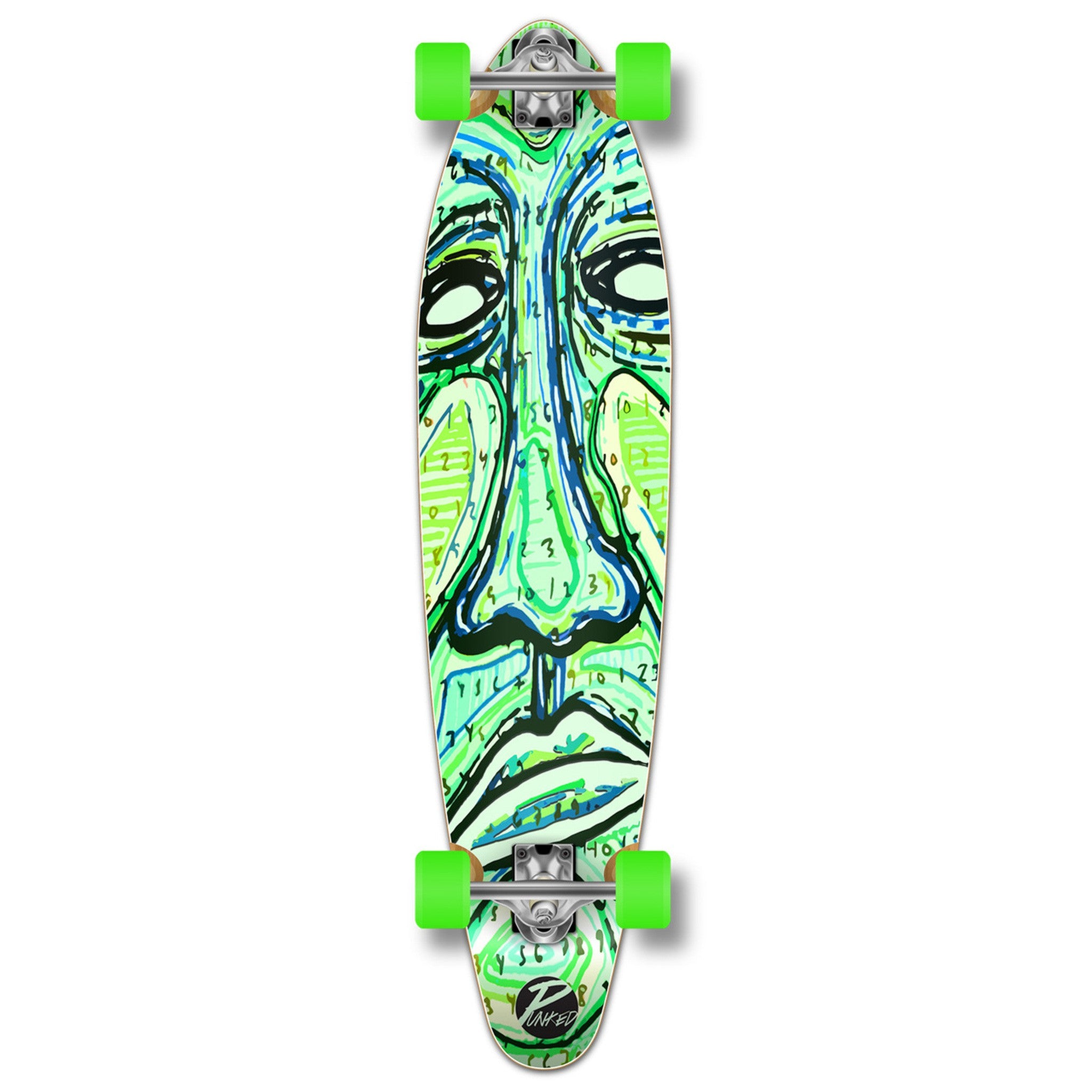 YOCAHER - Countdown Kicktail Longboard - Complete Board