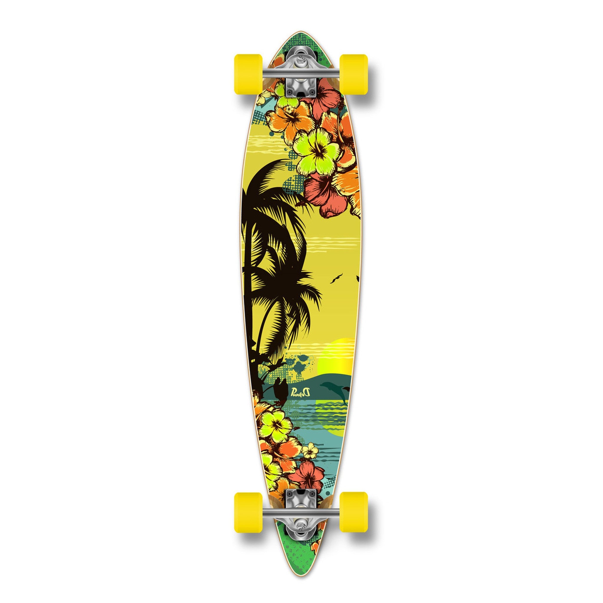 YOCAHER - Tropical Day Pintail Longboard - Planche Complete