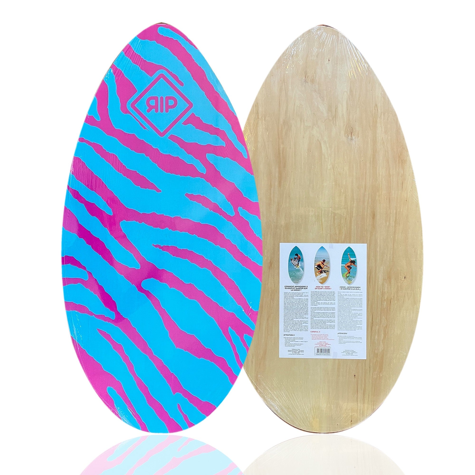 RIP Skimboard Wood - Zebra 39 inch
