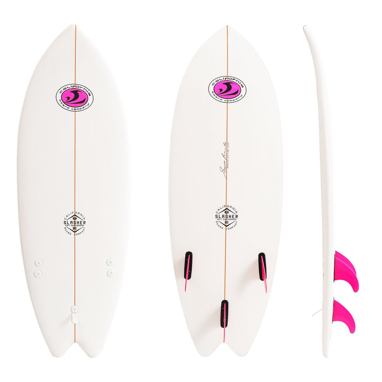 CBC - Planche de surf en mousse -Softboard Slasher 5'2 Fish - White