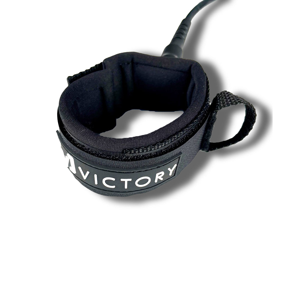 VICTORY - Longboard Leash Regular 9' - Mat Black