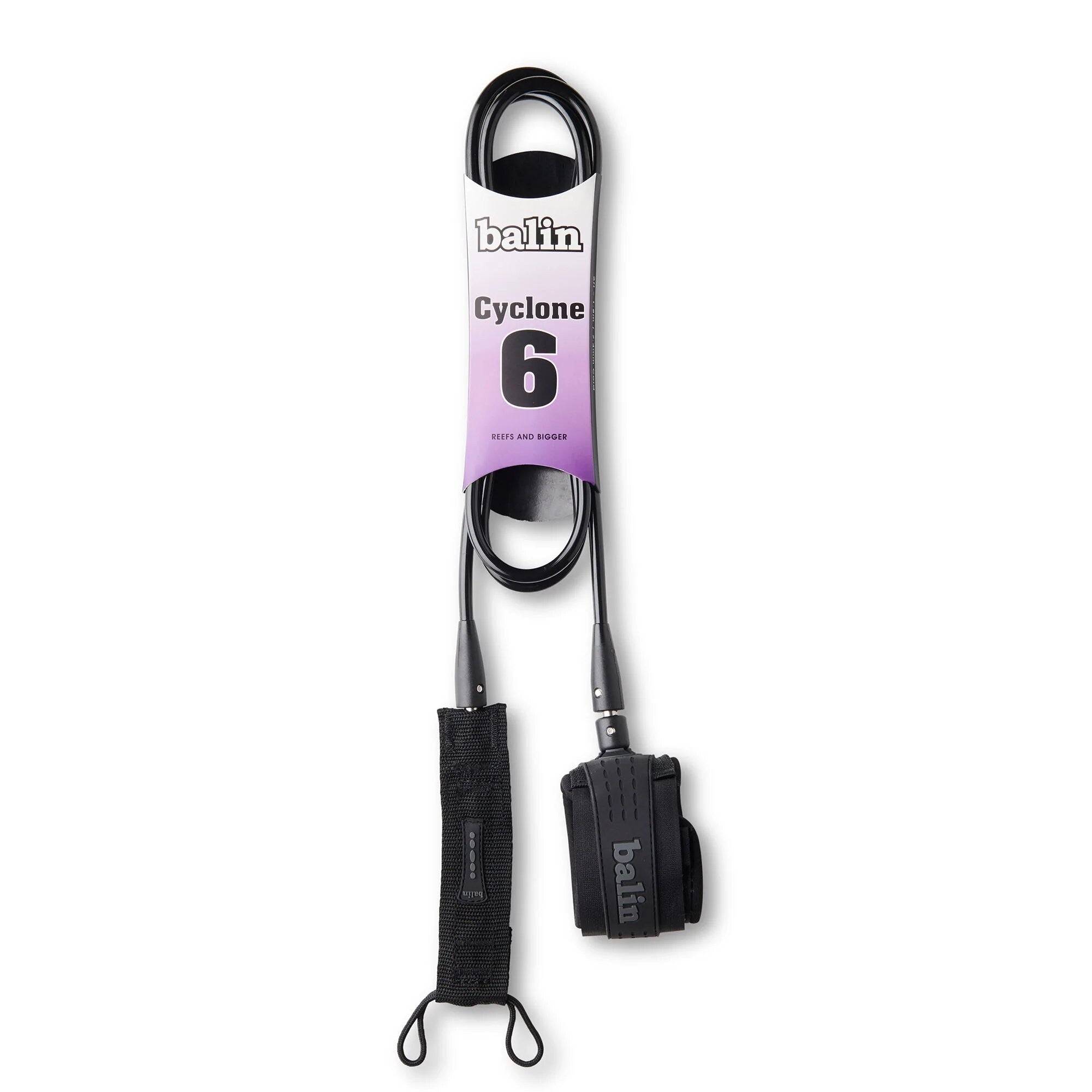 BALIN - Correa de surf - Ciclón (7,4 mm) - Negro