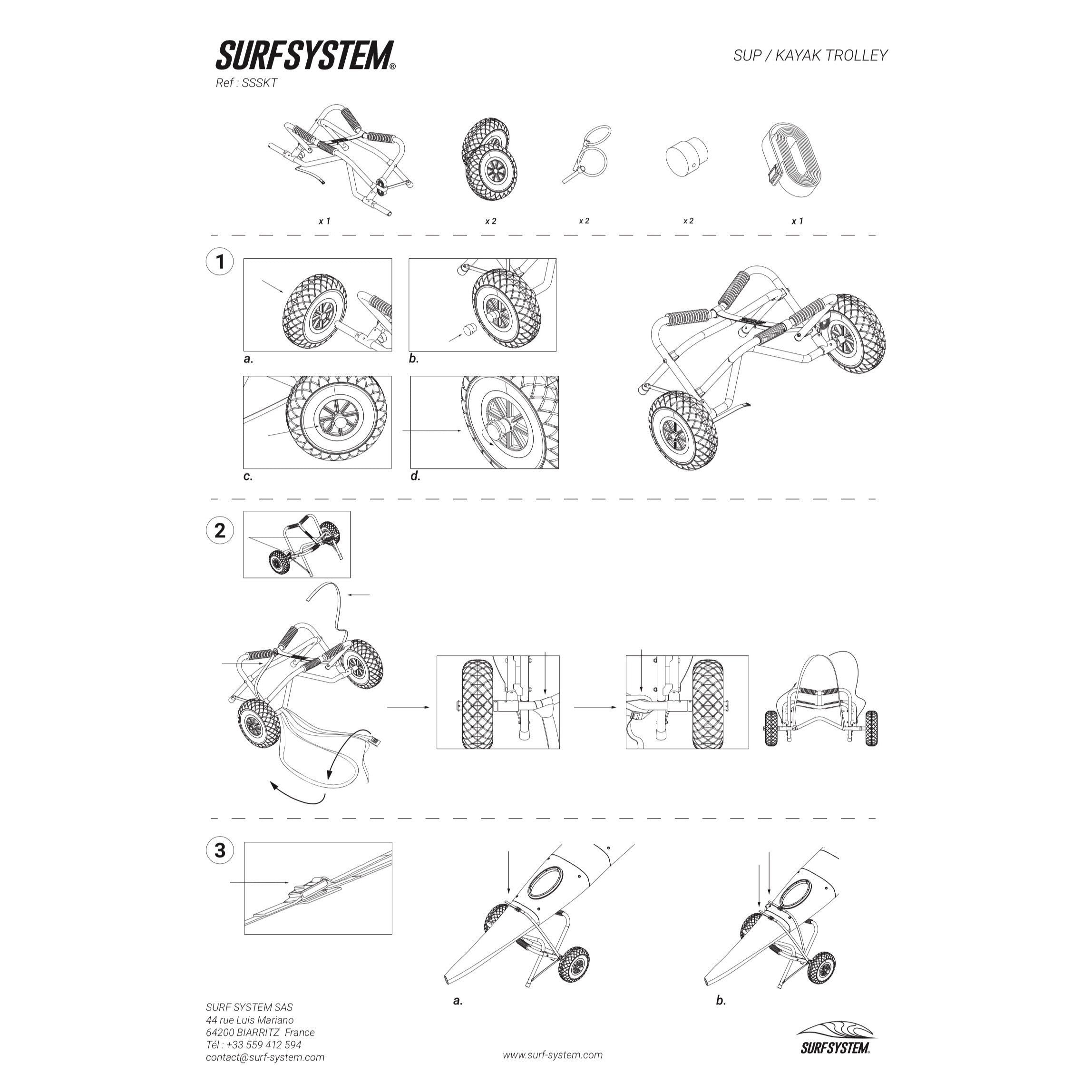 SISTEMA SURF - Carro SUP / KAYAK