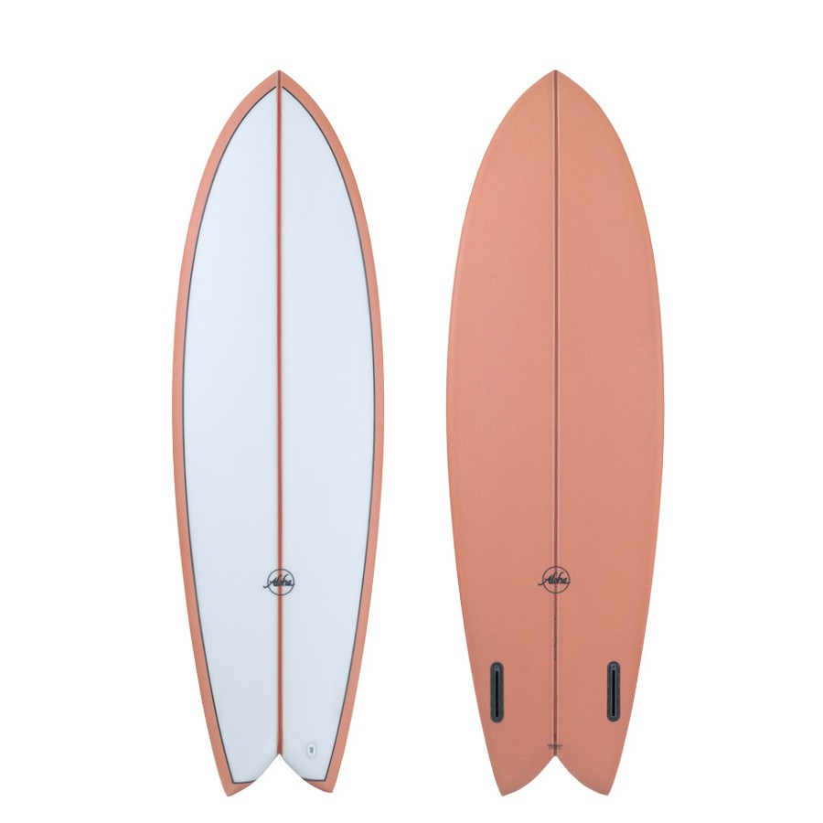 Aloha Surfboards - Keel Twin PU PVCP Coral - 5'9 - Futures