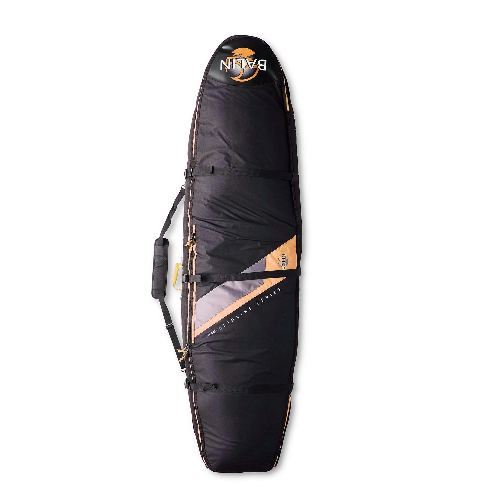 BALIN - Funda de viaje 1-3 tablas - Coffin Triple Wheeler 10mm - Negro / Naranja