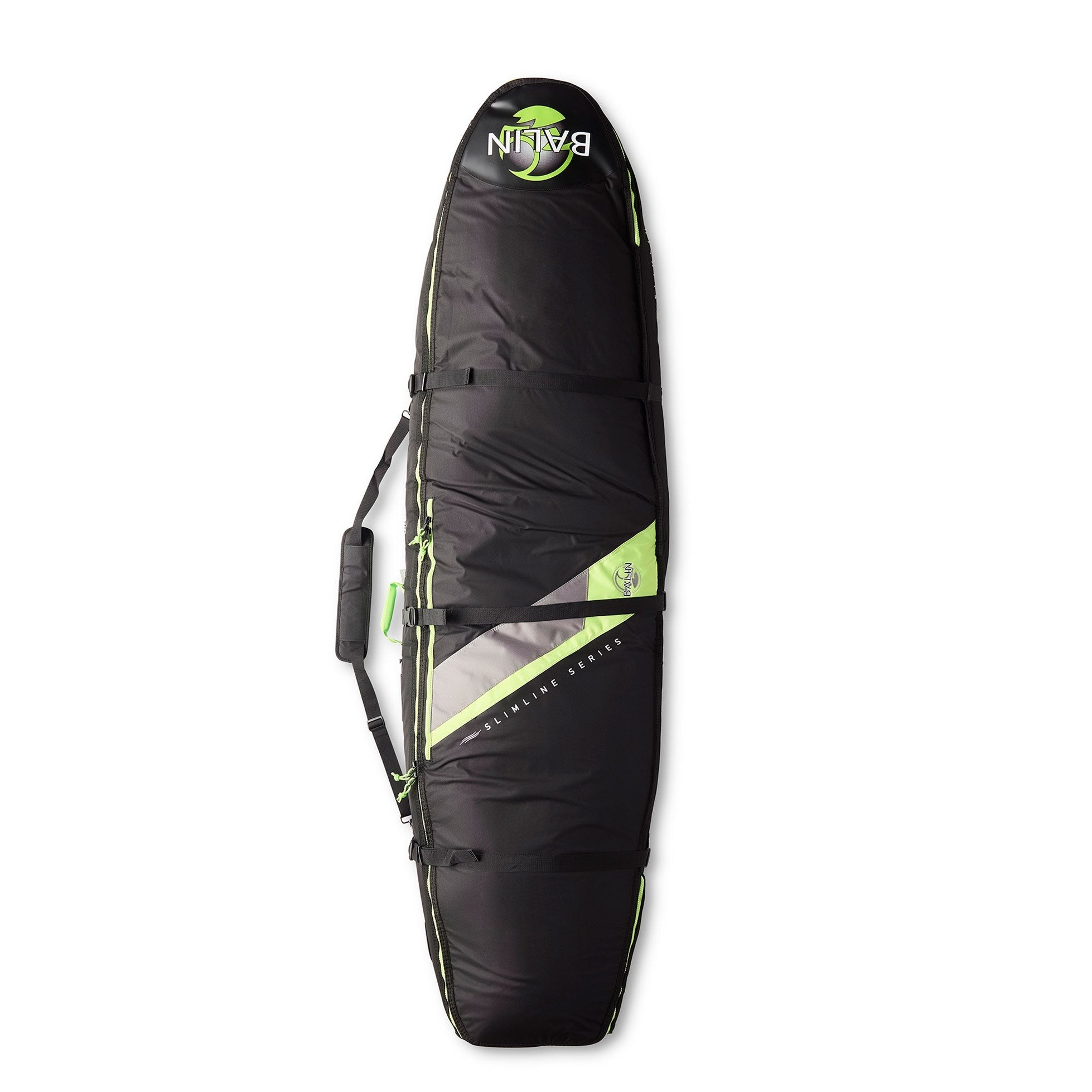BALIN - Funda de viaje 1-3 tablas - Coffin Triple Wheeler 10mm - Negro / Verde