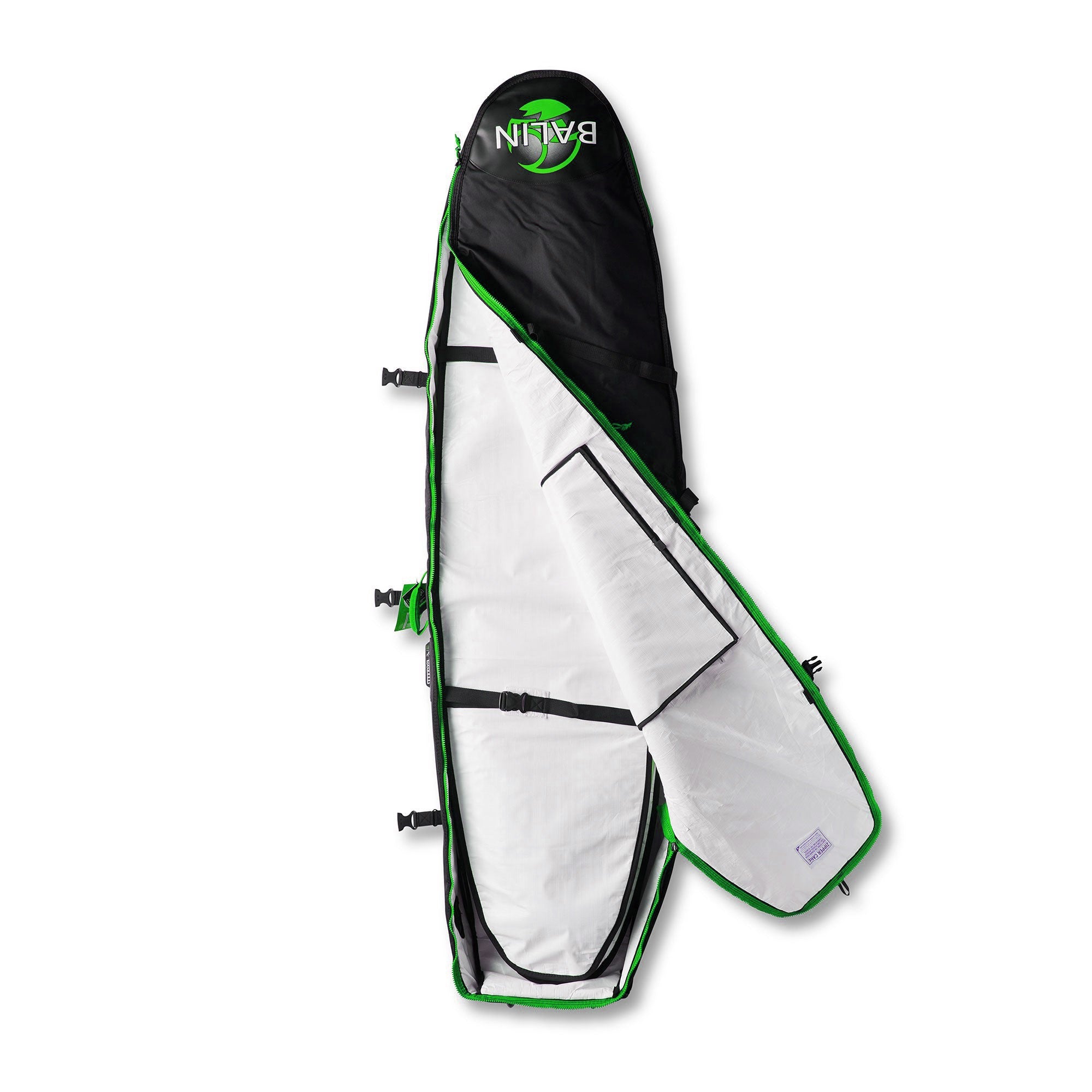 BALIN - Funda de viaje 1-3 tablas - Coffin Triple Wheeler 10mm - Negro / Verde