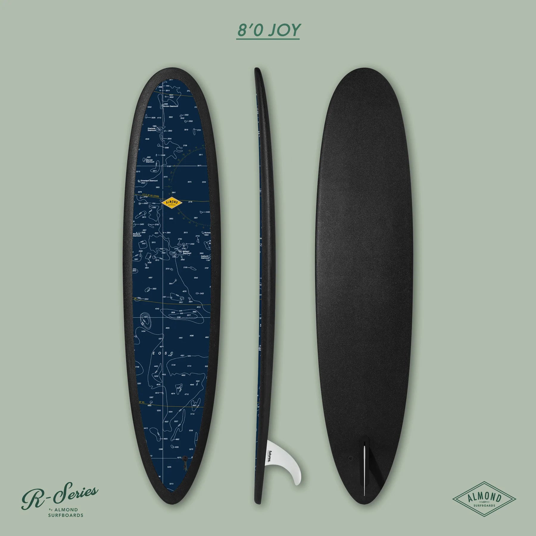 ALMOND Surfboards - R-Series Joy 8' - Chart