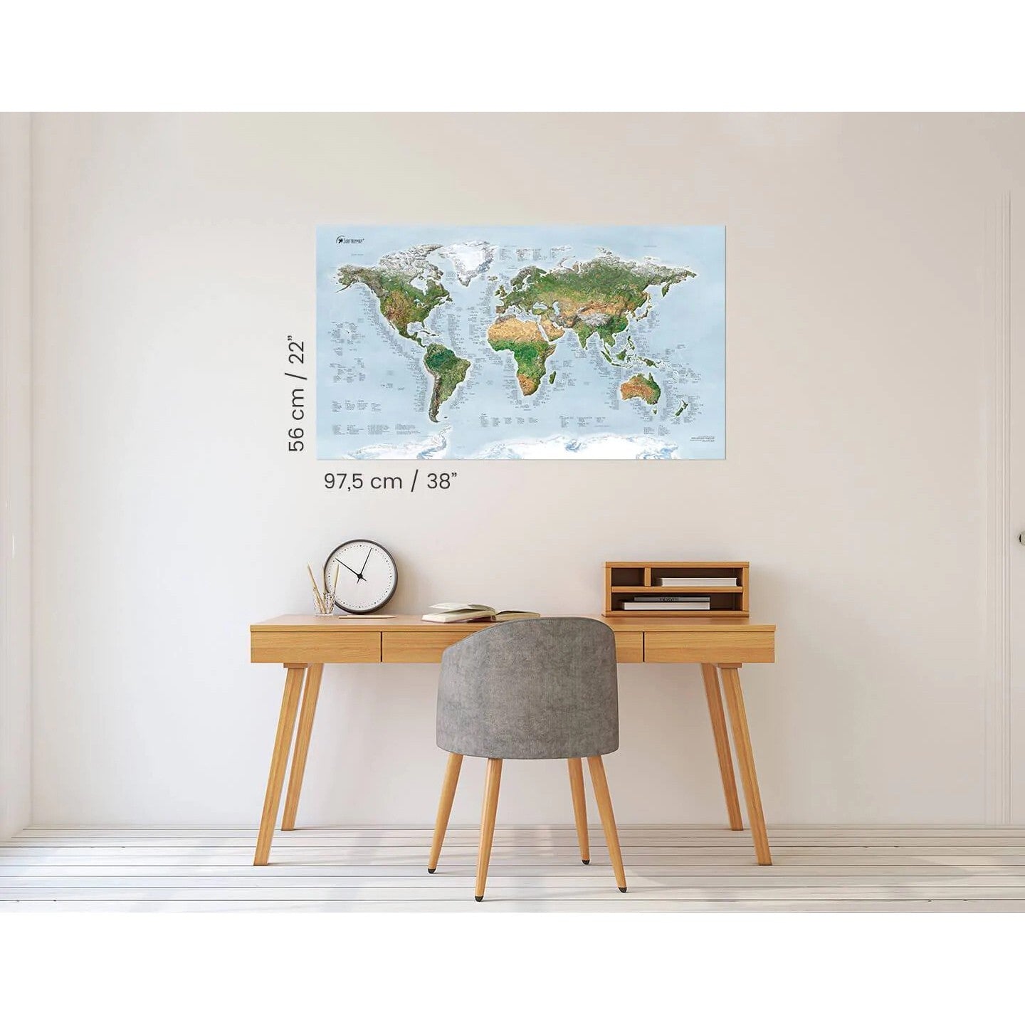 Awesome Maps - World Map Poster - Green Surf Trip