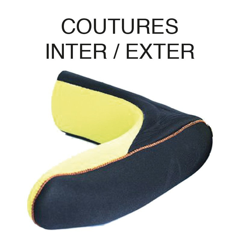 WETTY - Neoprene surf slippers - Barefoot - 3mm - Black