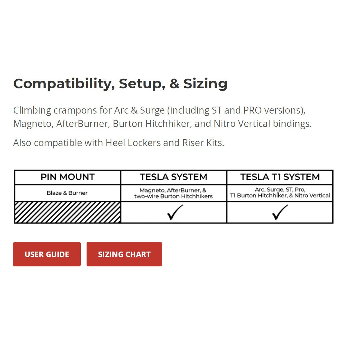 Spark - Ibex ST Crampons (Pair) - Wide - Black