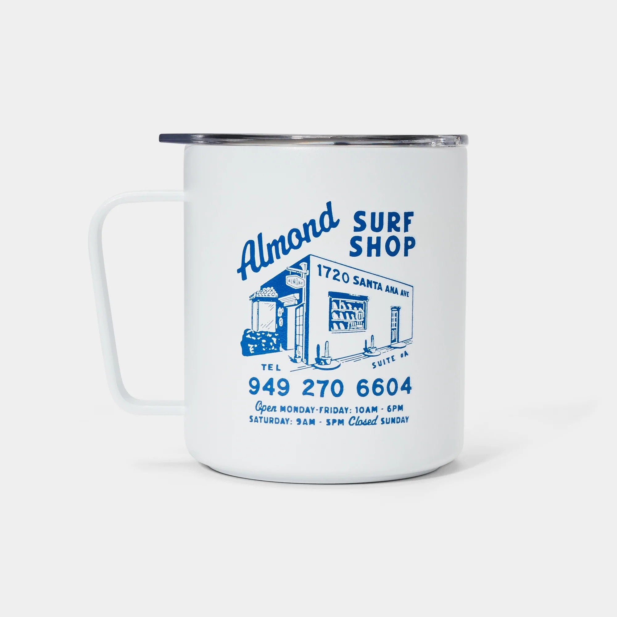 Almond Surfboards - Insulated Service Mug - White