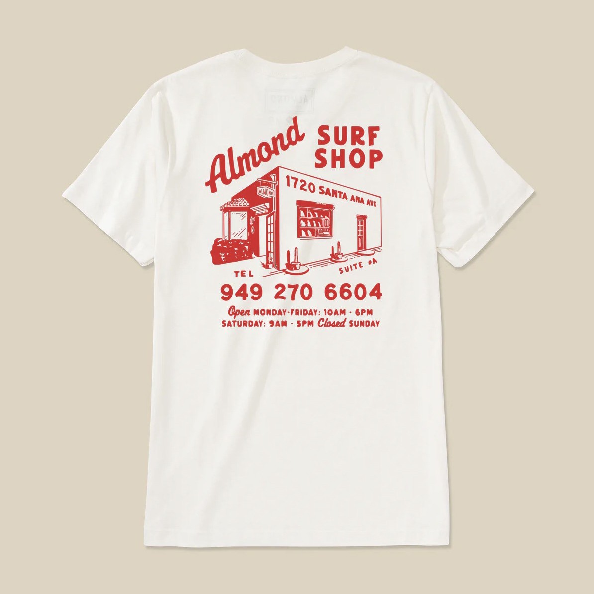 ALMOND Surfboards - Service Tee - White