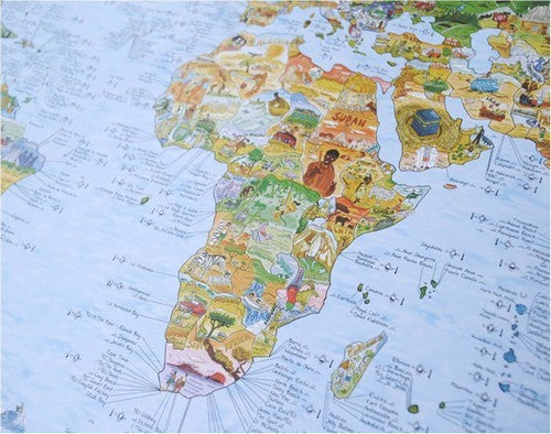 Awesome Maps - Poster Carte du Monde - Surf Trip Re-writable