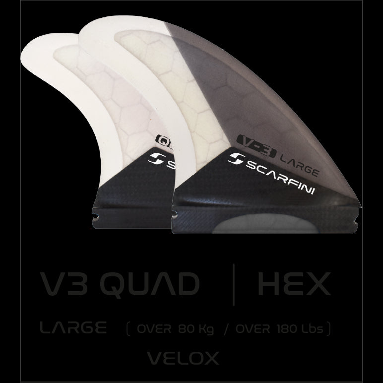SCARFINI - VELOX CARBON 5 Fins - Taille L (Futures)