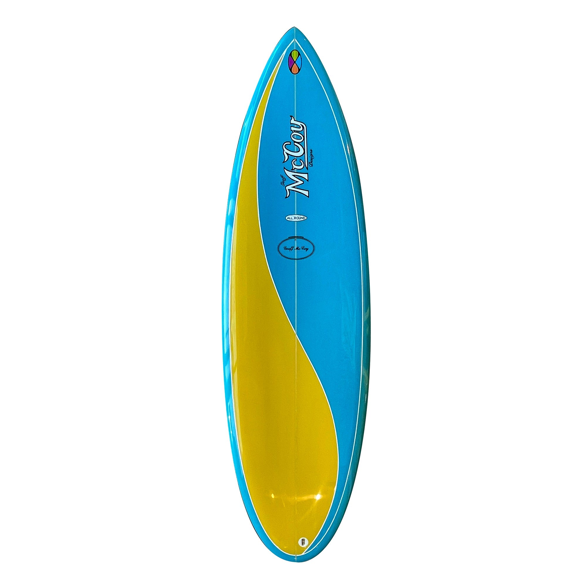McCOY Surfboards - All Round Nugget (PU) - Blue / Yellow - 5'8