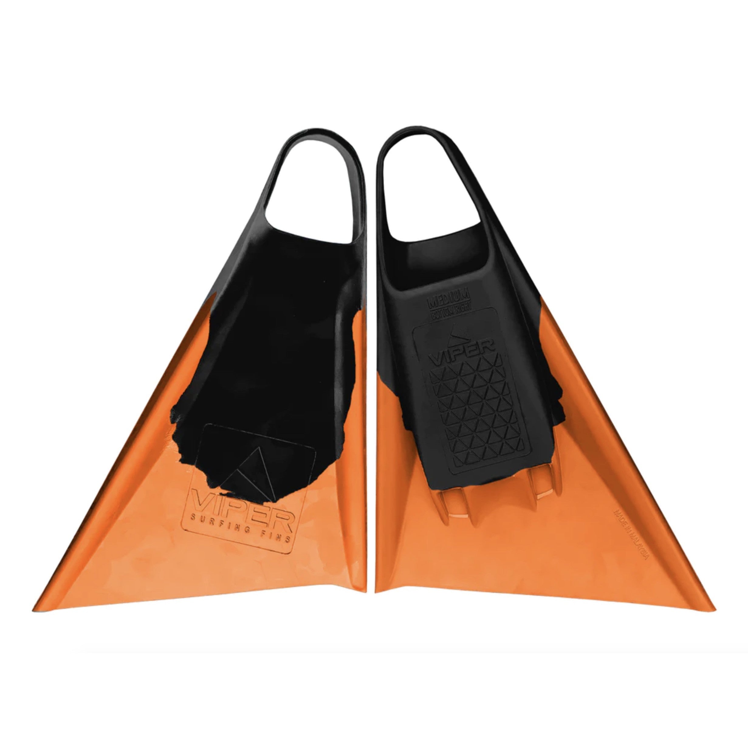 MS VIPER Delta Icons - Aletas de bodyboard - Negro / Naranja