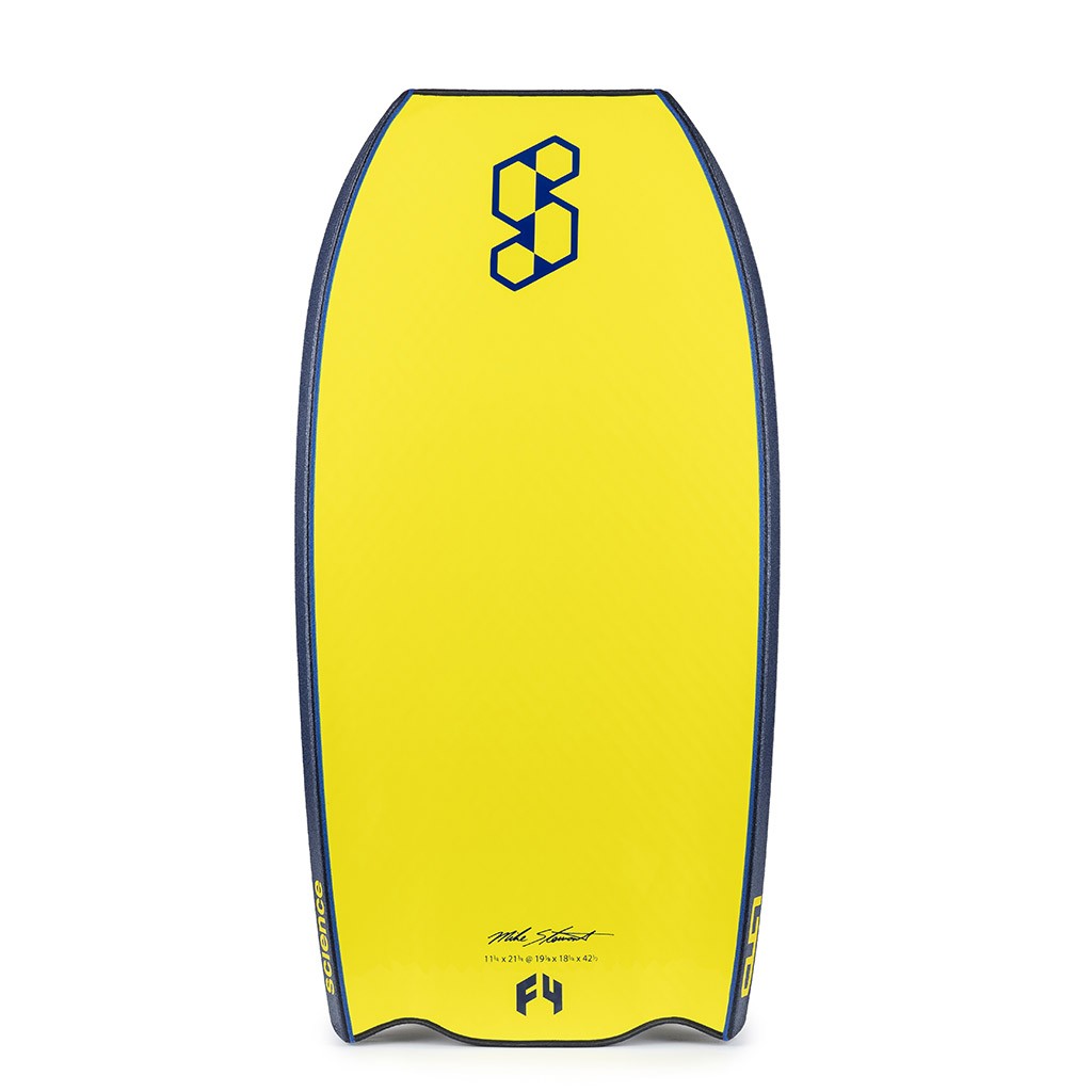 Science Bodyboard - Style LTD Flat Bat F4 PP - Midnight Blue / Yellow