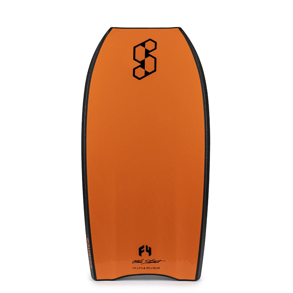 Science Bodyboard - Style Loaded F4 Quad Vent PP - Black / Orange