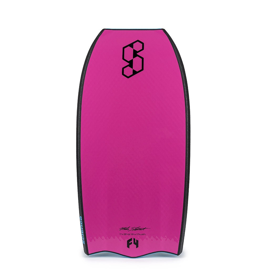 Science Bodyboard - Tanner LTD PP Delta Quad Vent F4 - Aqua / Pink