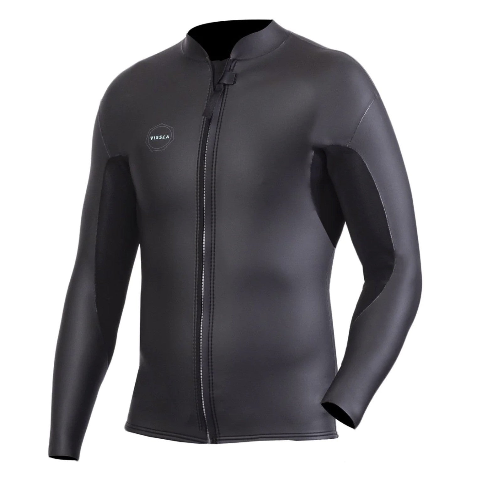 VISSLA - NORTH SEAS Chaqueta lisa con cremallera frontal - 2MM - Negro