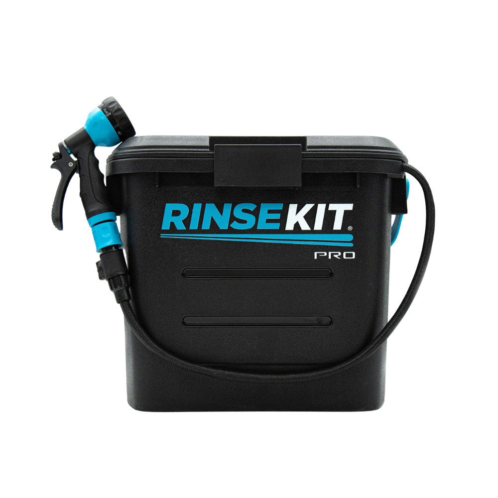 RINSEKIT PRO PACK - Stand-alone portable shower (with Battery) + Heater - Black