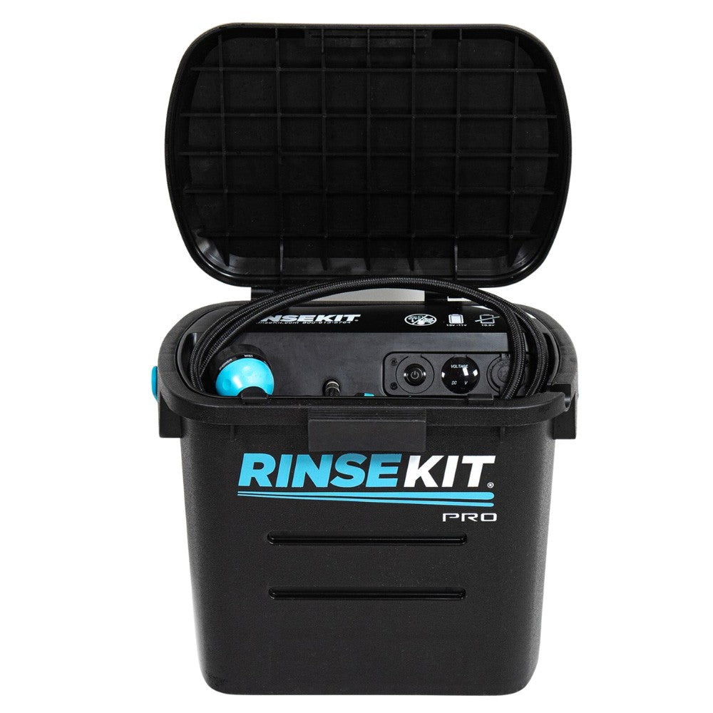 RINSEKIT PRO PACK - Douche portable autonome (avec Batterie) + Hot Rod Heater - Black