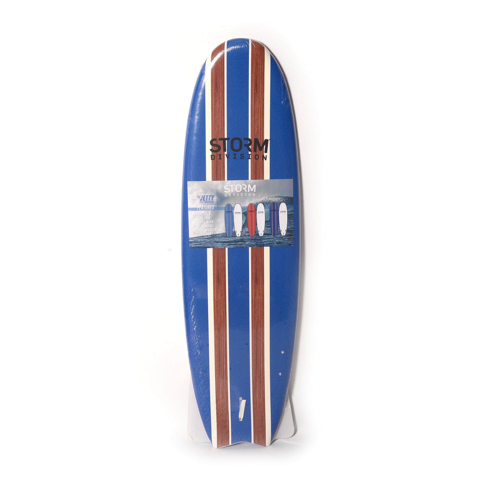 STORM DIVISION - Jetty Softboard - Planche de surf en Mousse - 5'8 - Dark blue