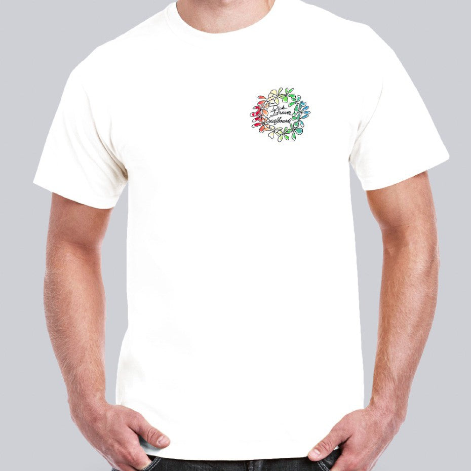DICK BREWER - T-shirt Multi Color Lei On White