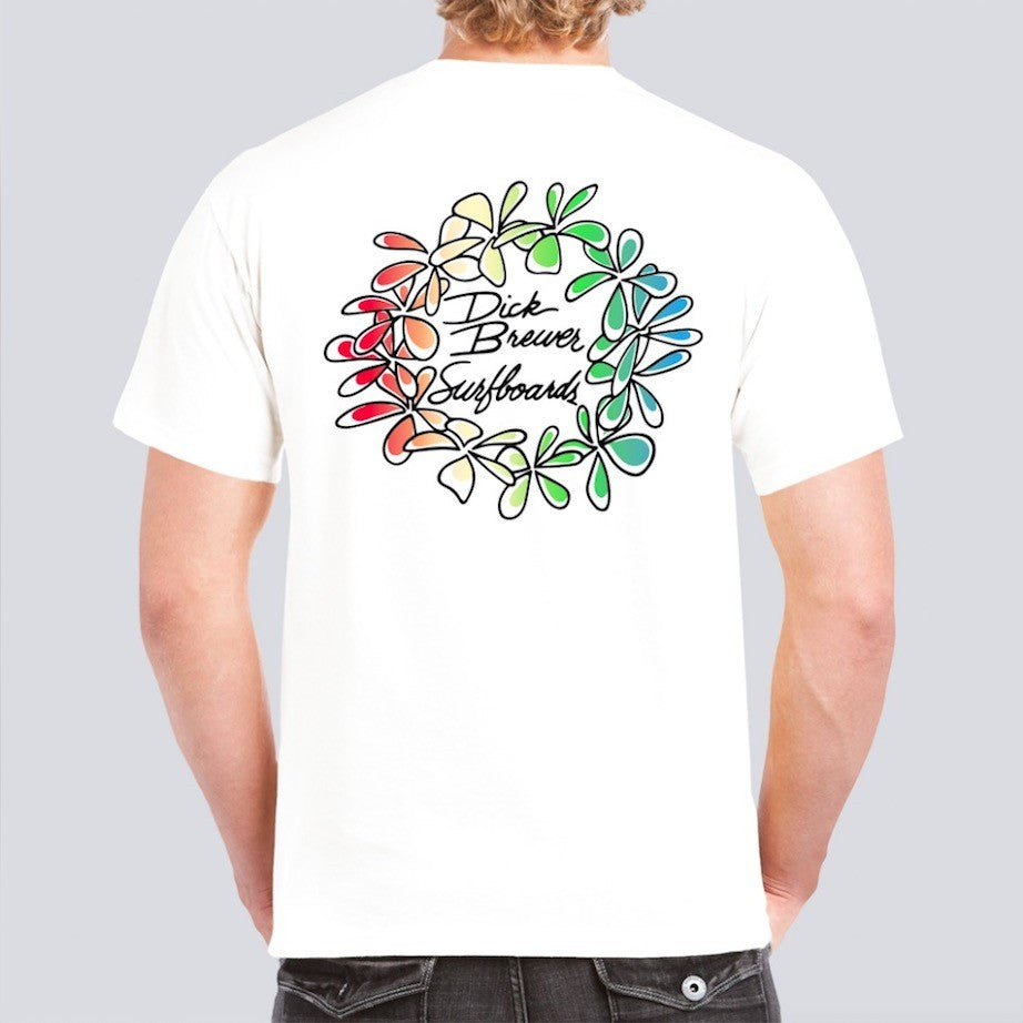 DICK BREWER - T-shirt Multi Color Lei On White