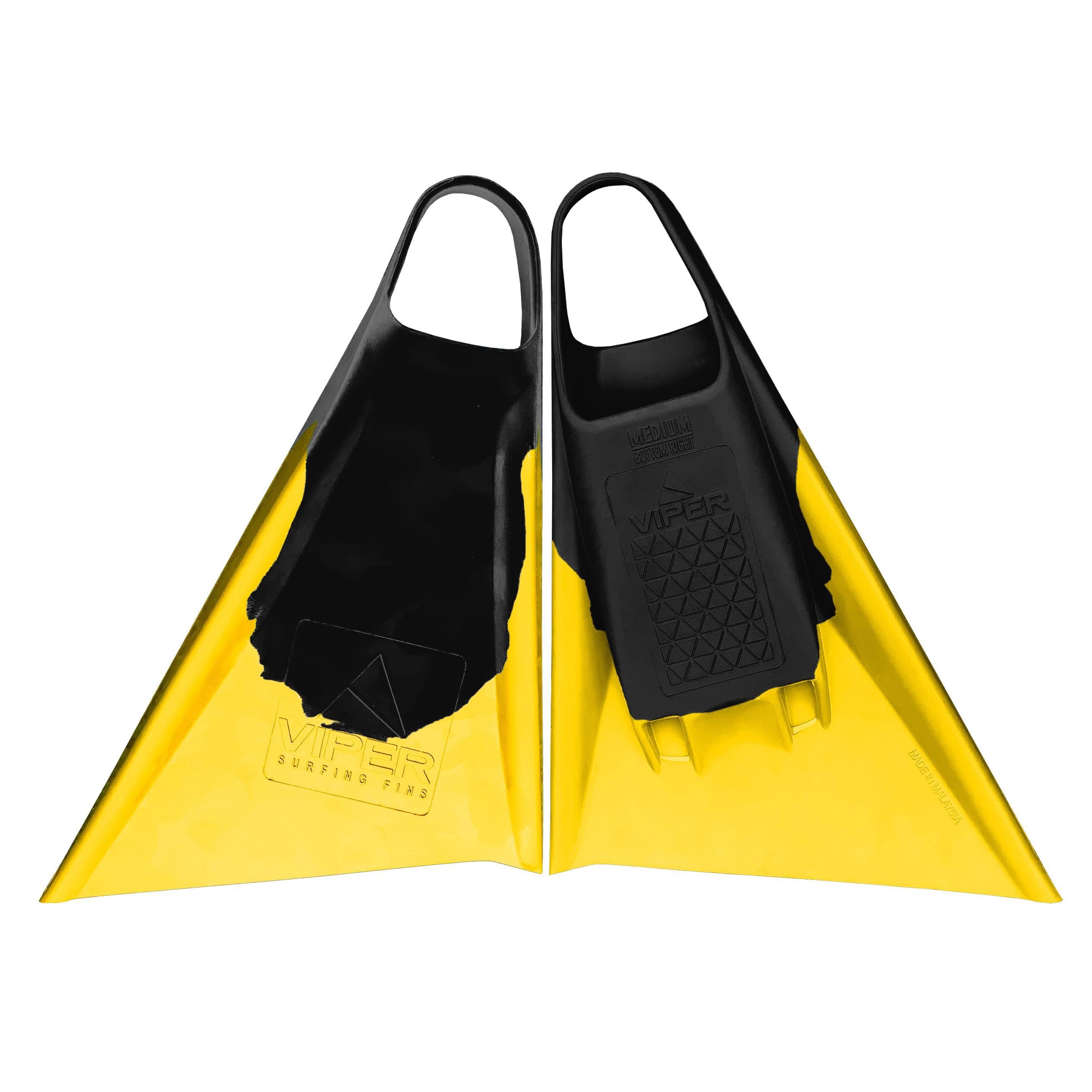 MS VIPER Delta Icons - Aletas de bodyboard - Negro / Amarillo