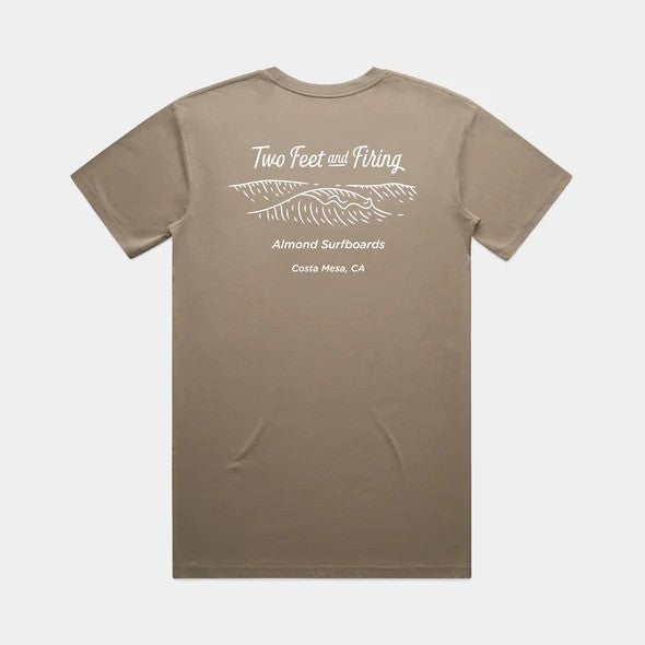 ALMOND - Two Feet & Firing - Tee Mushroom