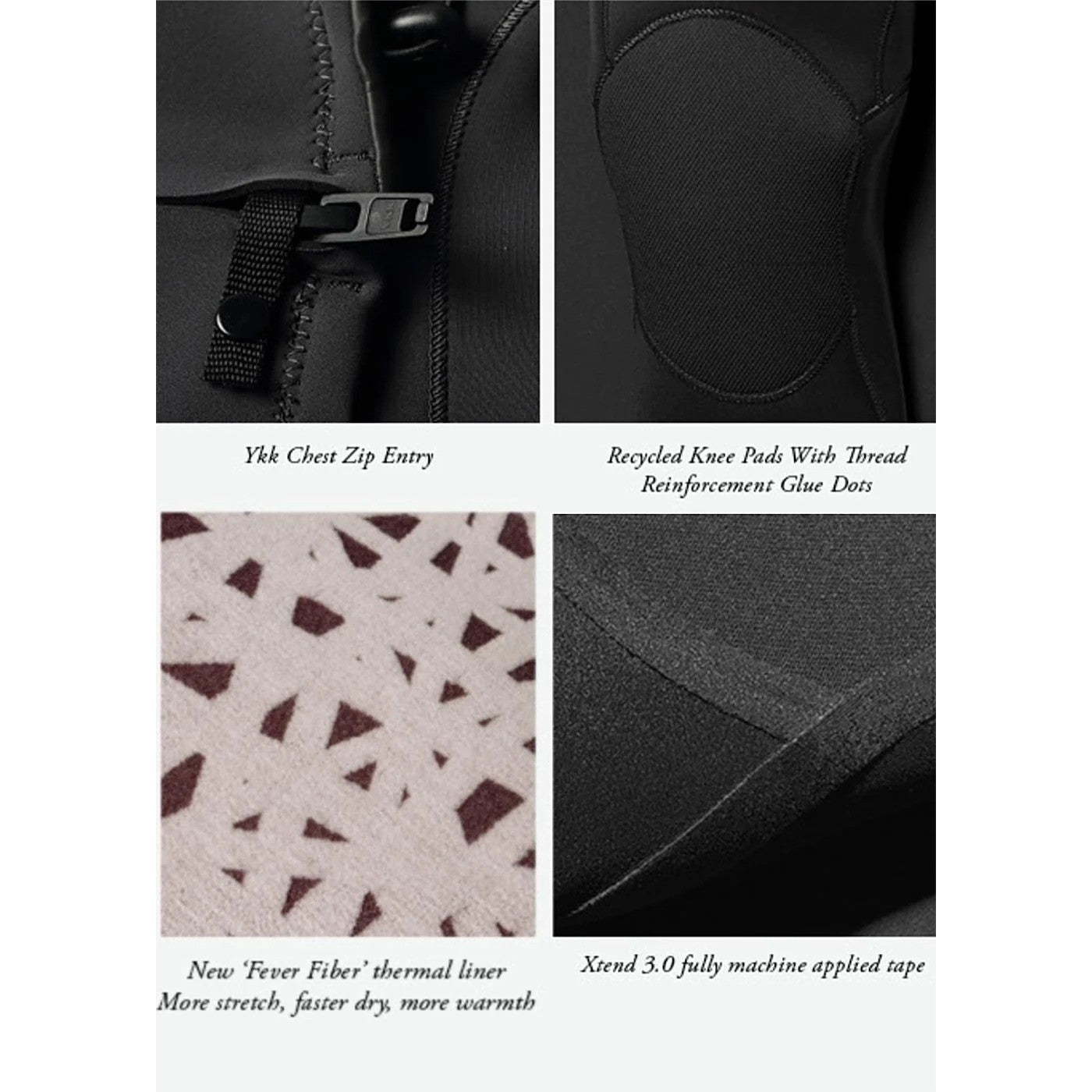 VISSLA - 7SEAS Full hooded Chest - 5/4/3MM - Black