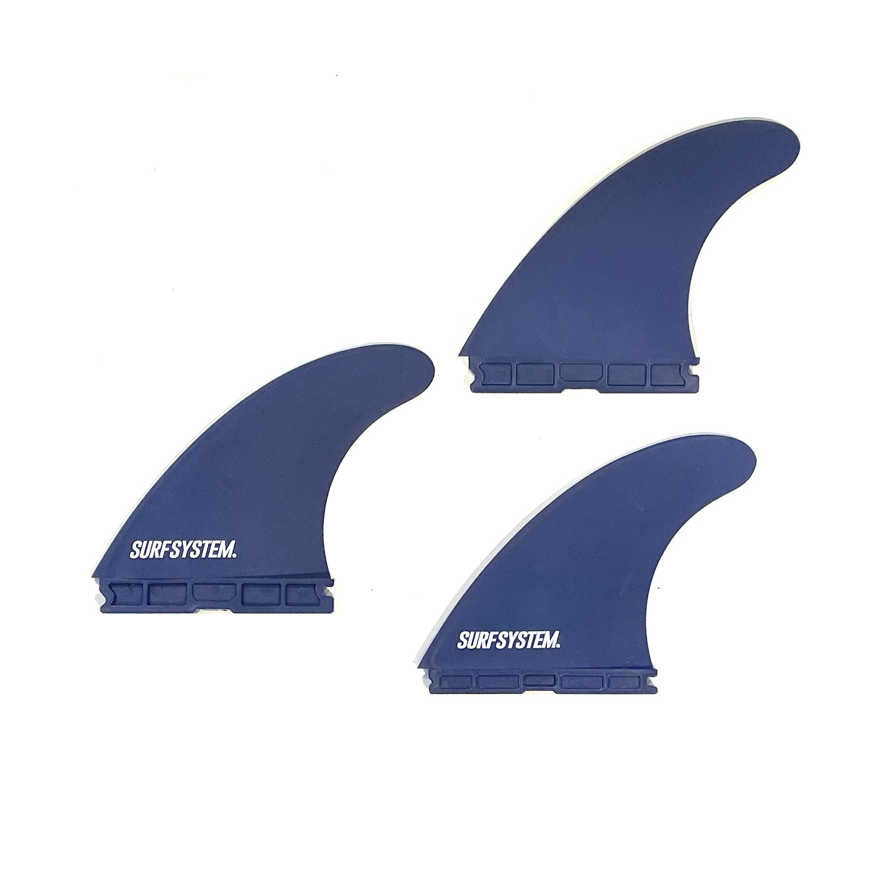 SURF SYSTEM - Set of 3 Recycled Fins Compatible with Futures - Navy