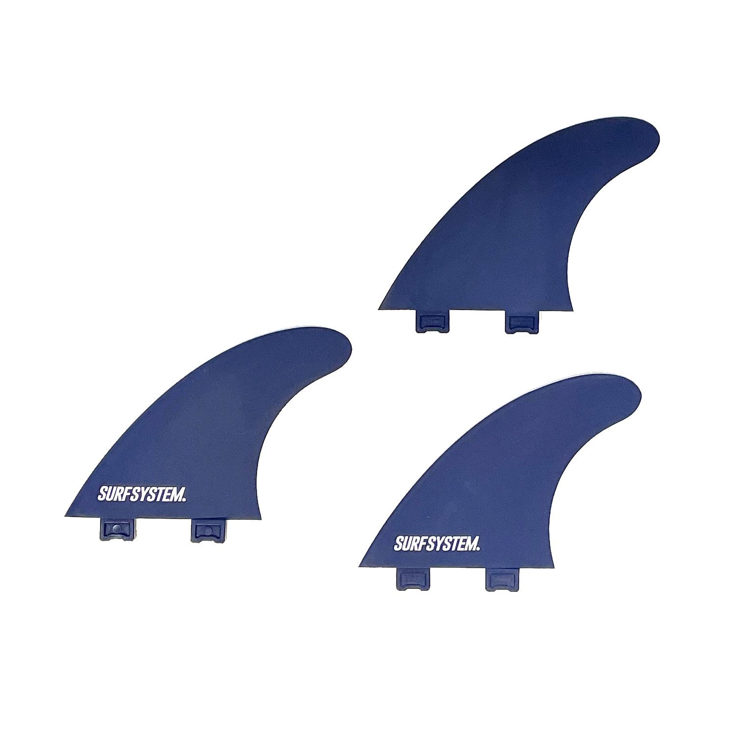 SURF SYSTEM - Set of 3 FCS Compatible Recycled Fins - Navy