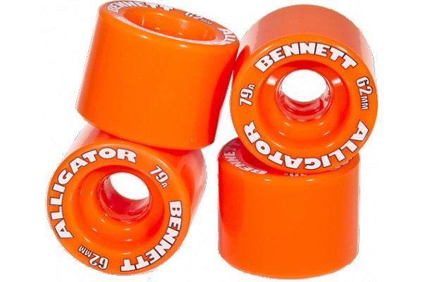 BENNETT - 4 roues skateboard - Alligator Orange 62mm 79A