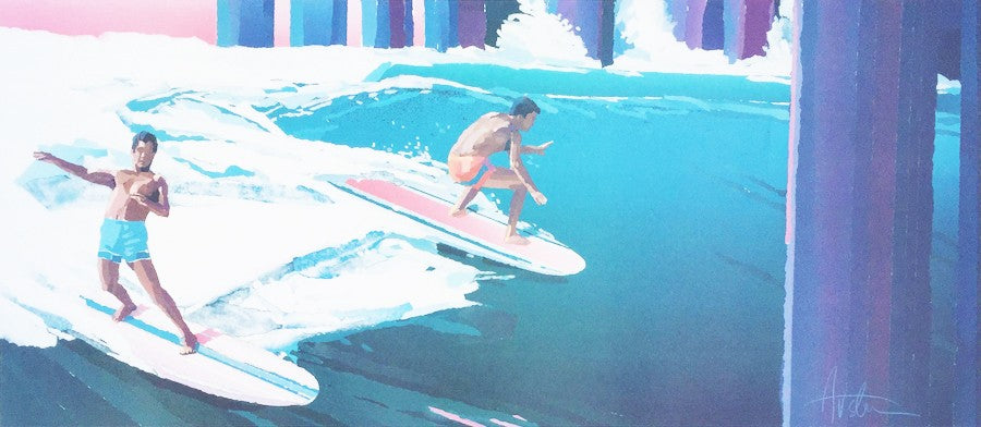 KEN AUSTER - Lithographie - 'Pier Shot'