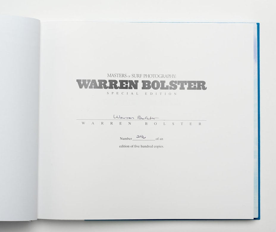 Livre de Surf: WARREN BOLSTER - Masters of Surf Photography (Volume 3)
