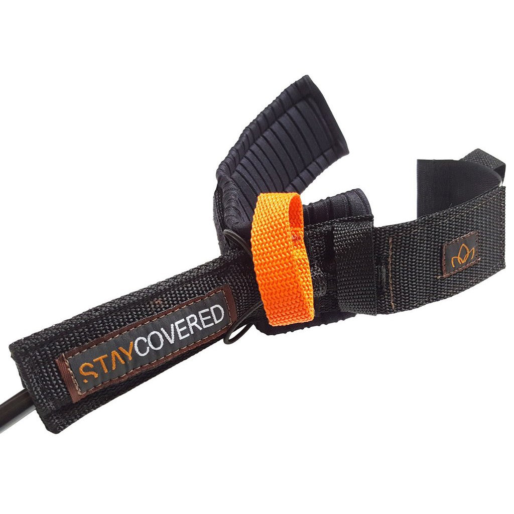 STAY COVERED - XXL Big Wave Leash with Quick Release (10mm) - Black
