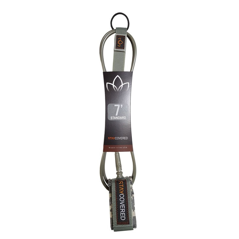 STAY COVERED - Standard Surf Leash (7mm) - Army