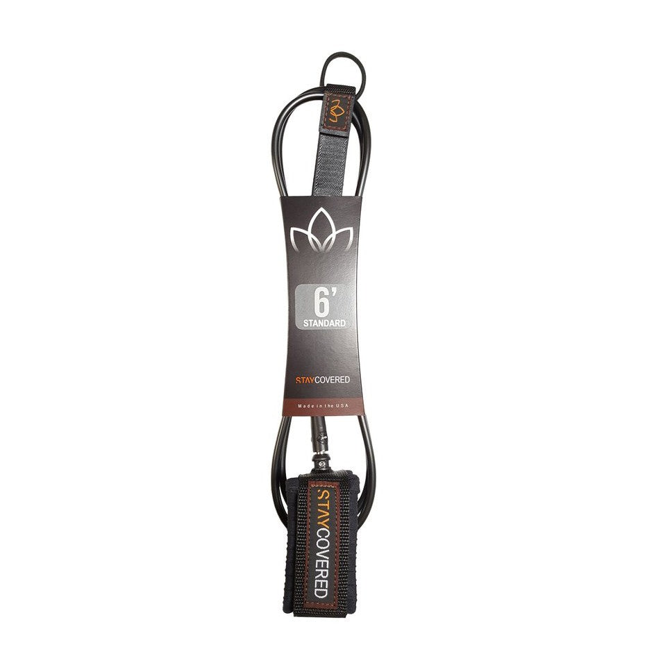 STAY COVERED - Leash genou (Knee) Longboard / SUP Standard (7mm) - Black