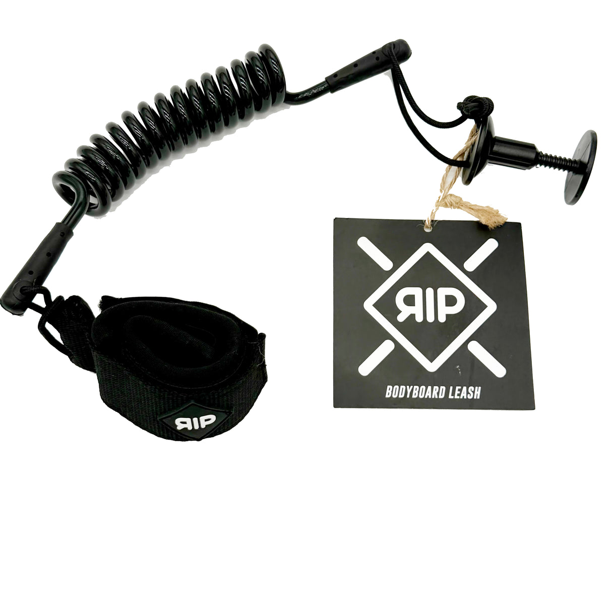 RIP - No Swivel Bodyboard Wrist Leash - Black