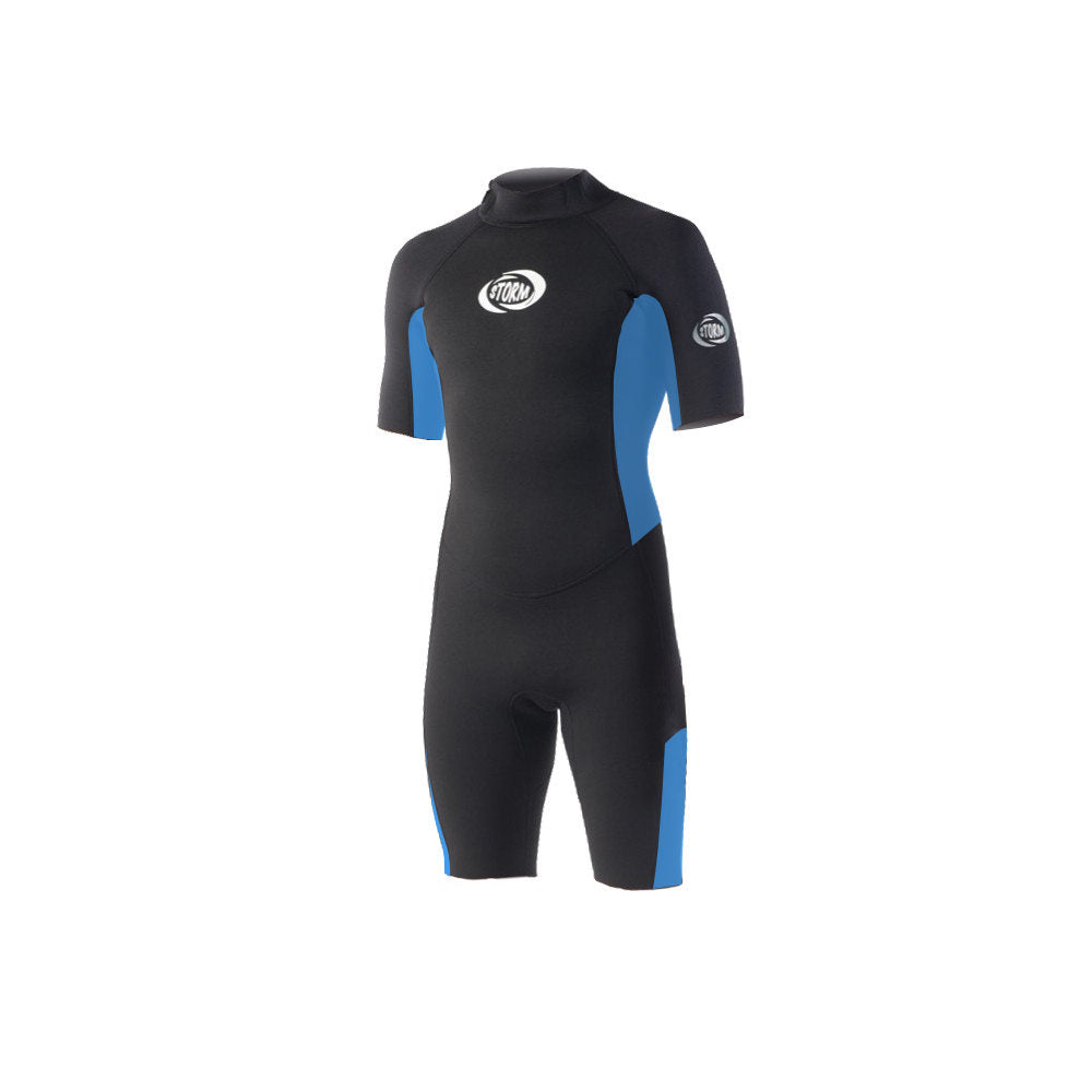 STORM - Combinaison de surf Junior - Shorty 2/2mm - Back Zip - Black / Blue